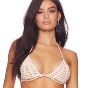 Blush Hard Summer Triangle String Bikini Top